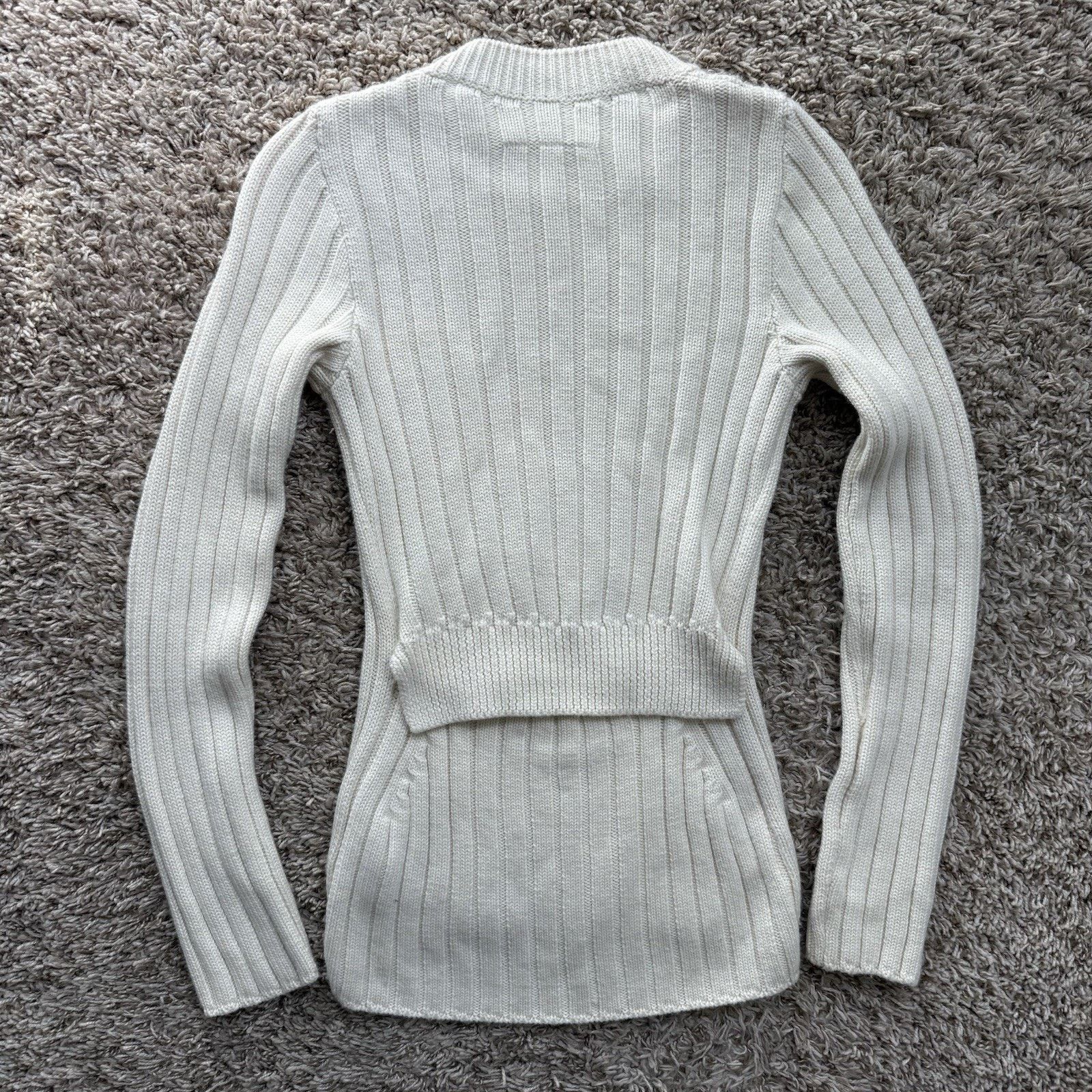 MM6 × Maison Margiela MM6 Maison Margiela Ribbed Off White Roll Neck Sweater Size M / US 6-8 / IT 42-44 - 2 Thumbnail