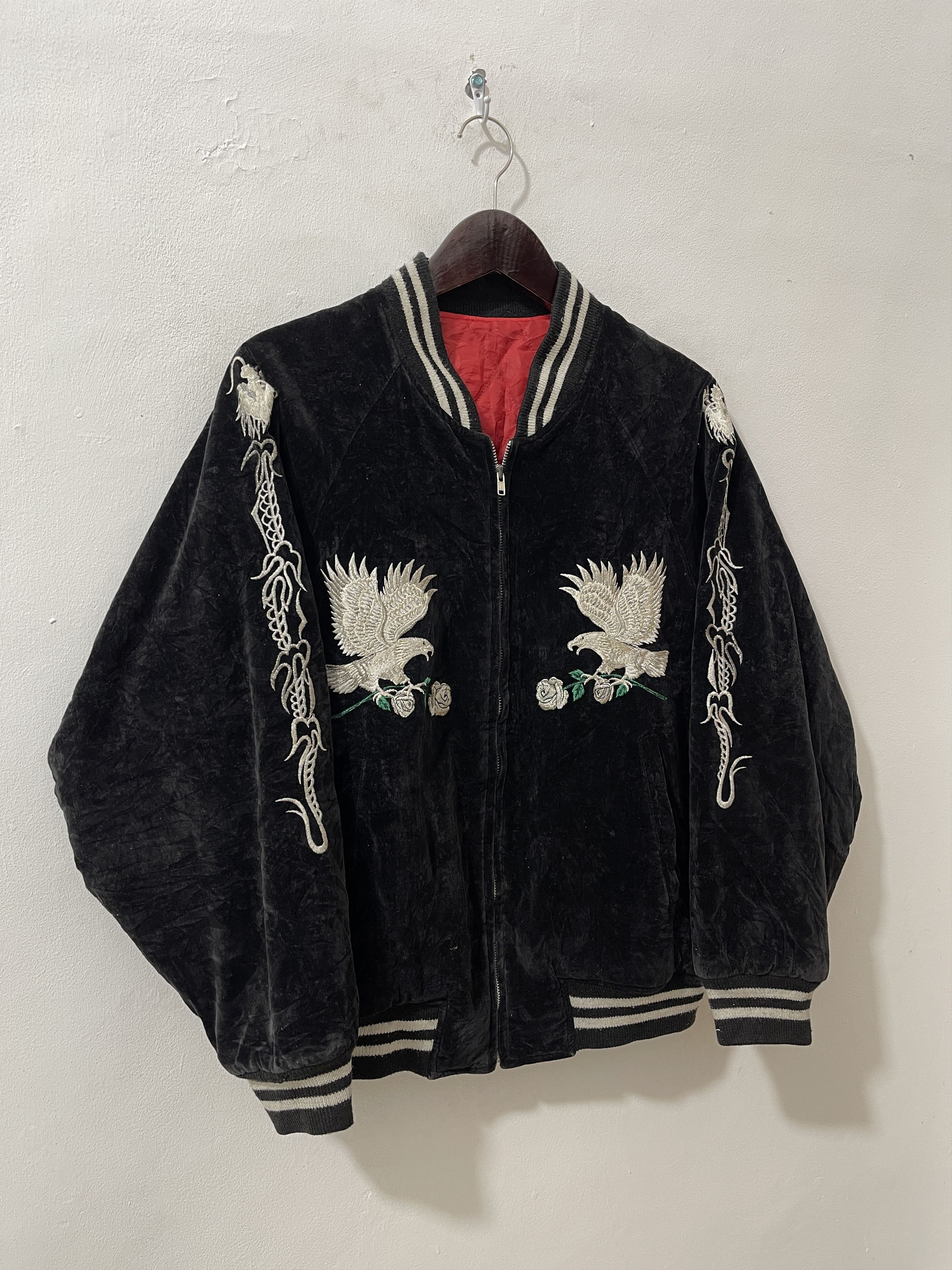 Japanese Brand Vintage Sukajan Varsity Yokosuka Japan Eagle & Dragon Jacket Size US L / EU 52-54 / 3 - 2 Thumbnail