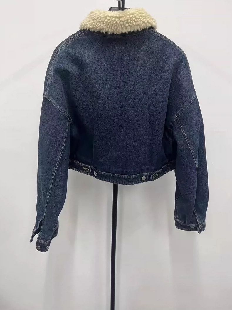 Prada Blue Cropped Collar Logo Jacket -2505 Size US M / EU 48-50 / 2 - 2 Thumbnail