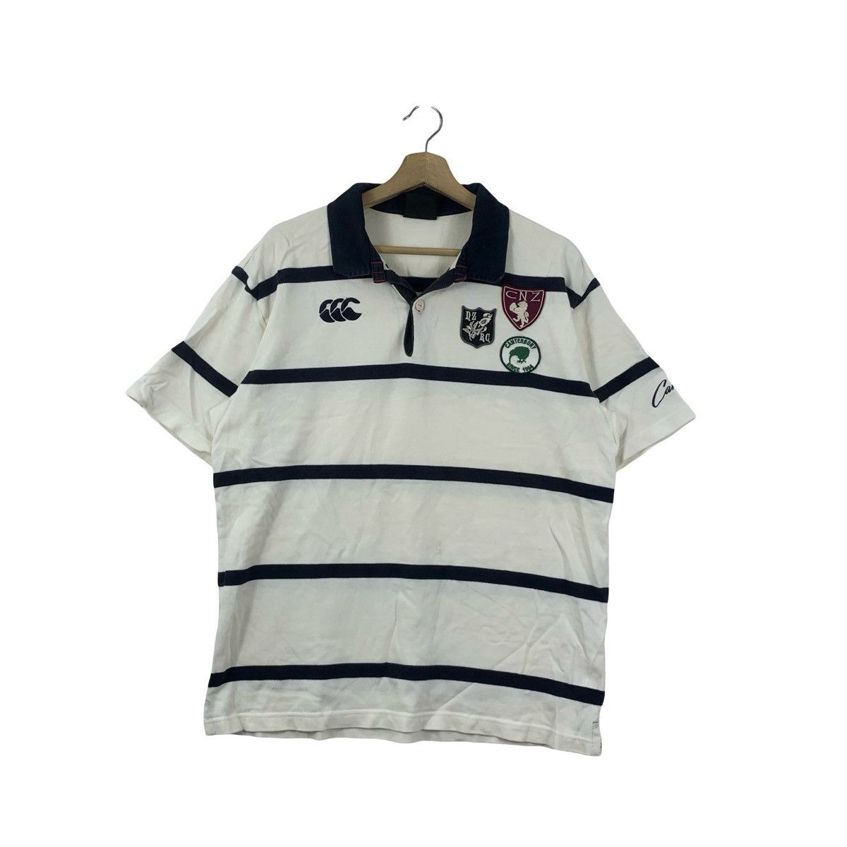 Canterbury of New Zealand CANTERBURY OF NEW ZEALAND Rugby Striped Tee Shirt Polo Top Size US L / EU 52-54 / 3 - 1 Thumbnail