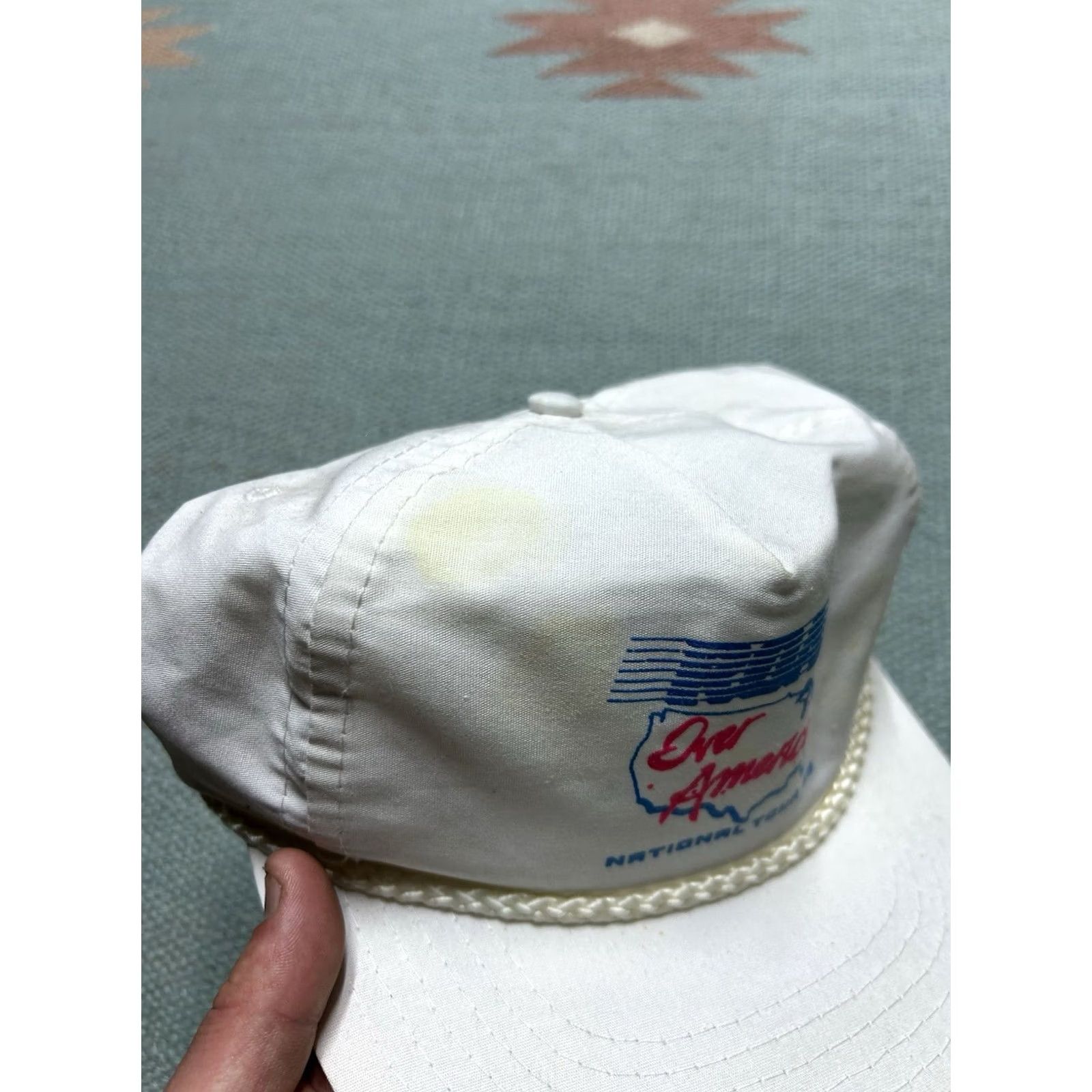 Roar VINTAGE Tour Snapback Hat Cap Roar Over America National Tour 1989 USA White Men Adjustable Cap Size ONE SIZE - 4 Thumbnail