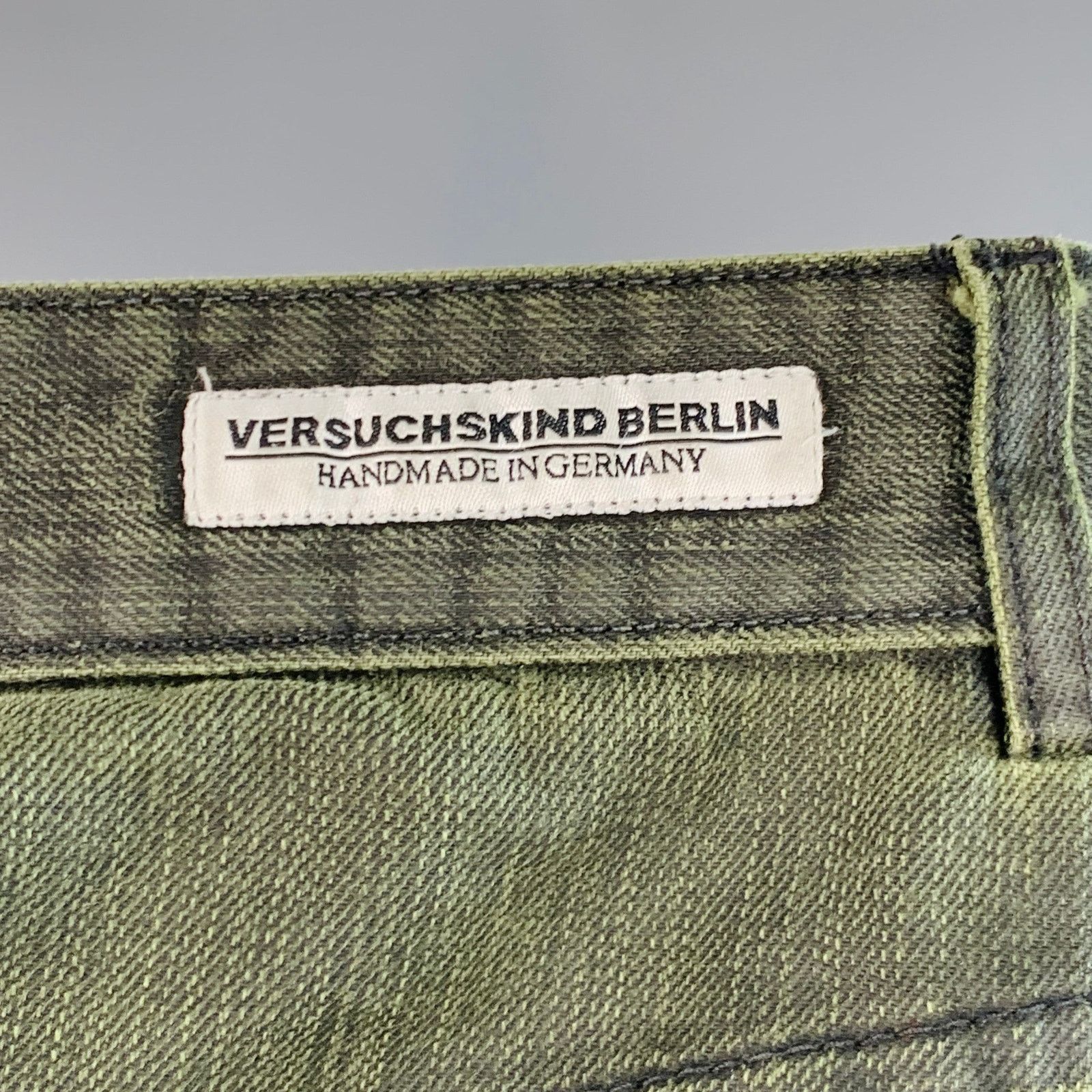 Other VERSUCHSKIND Green Grey Cotton Straight Zip Fly Jeans Size US 33 - 4 Thumbnail