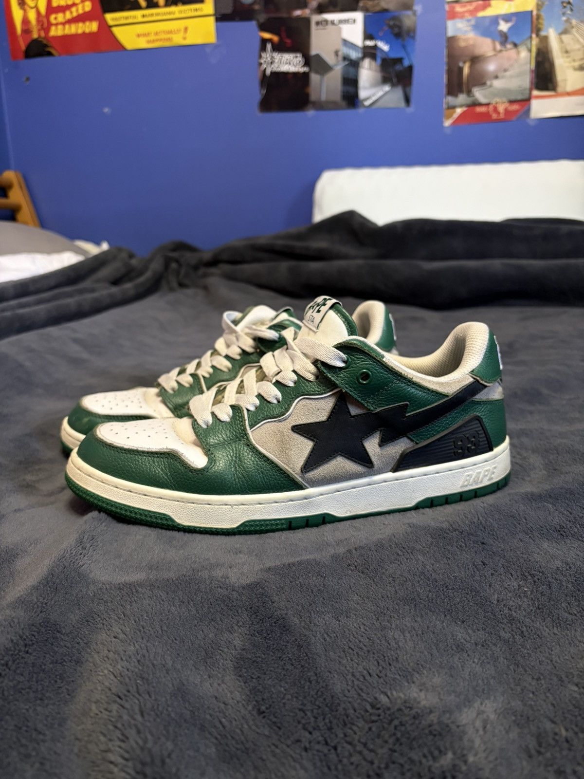 Bape Bapesta Sk8sta Green Grey Size US 11 / EU 44 - 1 Thumbnail