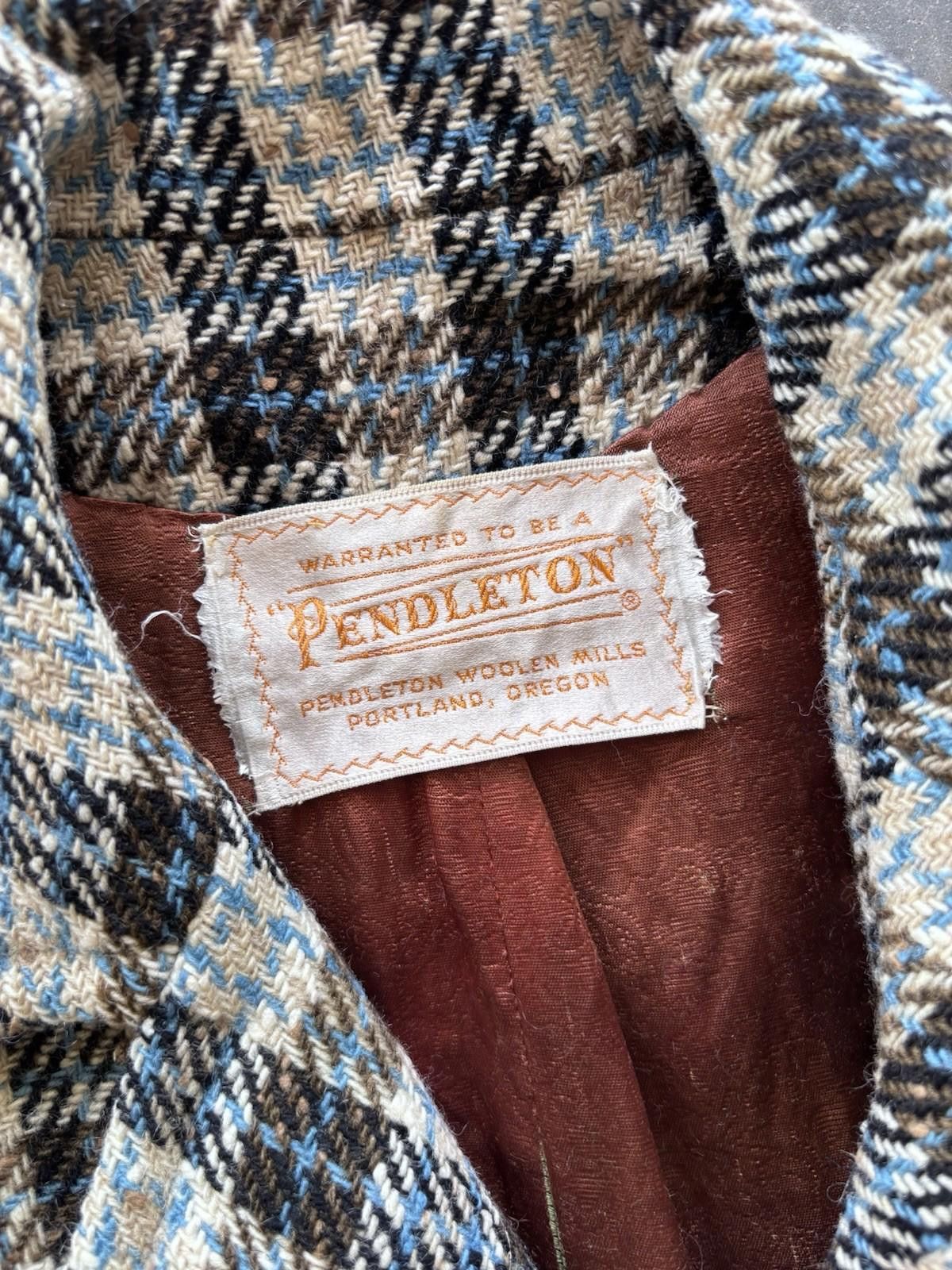 Pendleton Vintage Pendleton Wool Twill Silk Lined Overcoat Large 60s Size L / US 10 / IT 46 - 5 Thumbnail