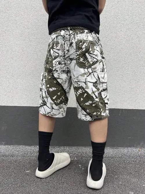 Japanese Brand VINTAGE RETRO 90s drip street shorts jorts Size US 34 / EU 50 - 2 Thumbnail
