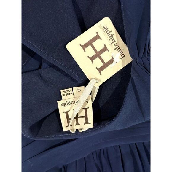 Haute Hippie Haute Hippie NWT Drape Dress in Midnight Blue Size S Size S / US 4 / IT 40 - 4 Thumbnail