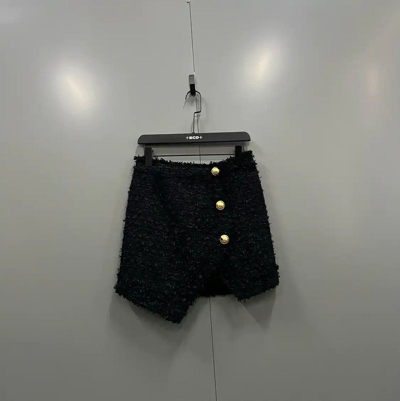 Balmain Balmain Summer Black Cotton Mini Skirt 0089 Size 28" / US 6 / IT 42 - 1 Thumbnail