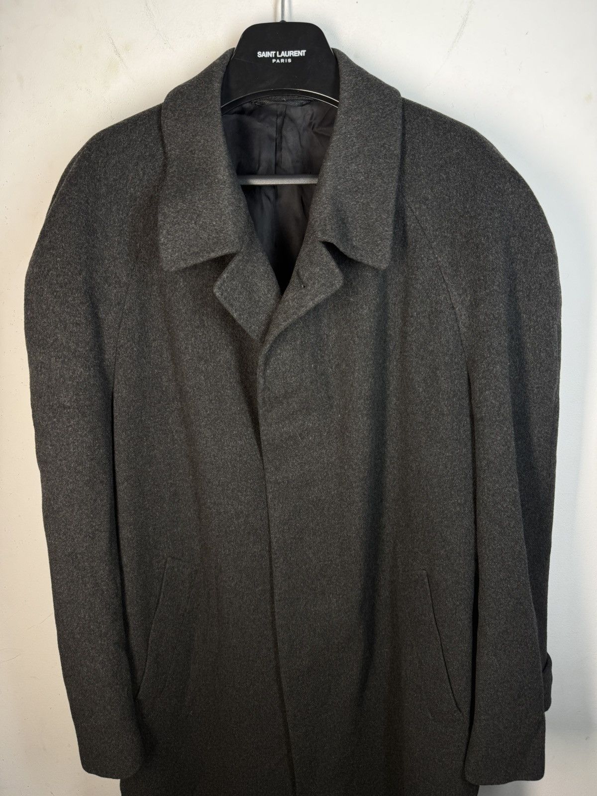 Yves Saint Laurent Loro Piana x YSL Coat Wool Grey Heavy Soft Long Italy Size US XL / EU 56 / 4 - 21 Thumbnail