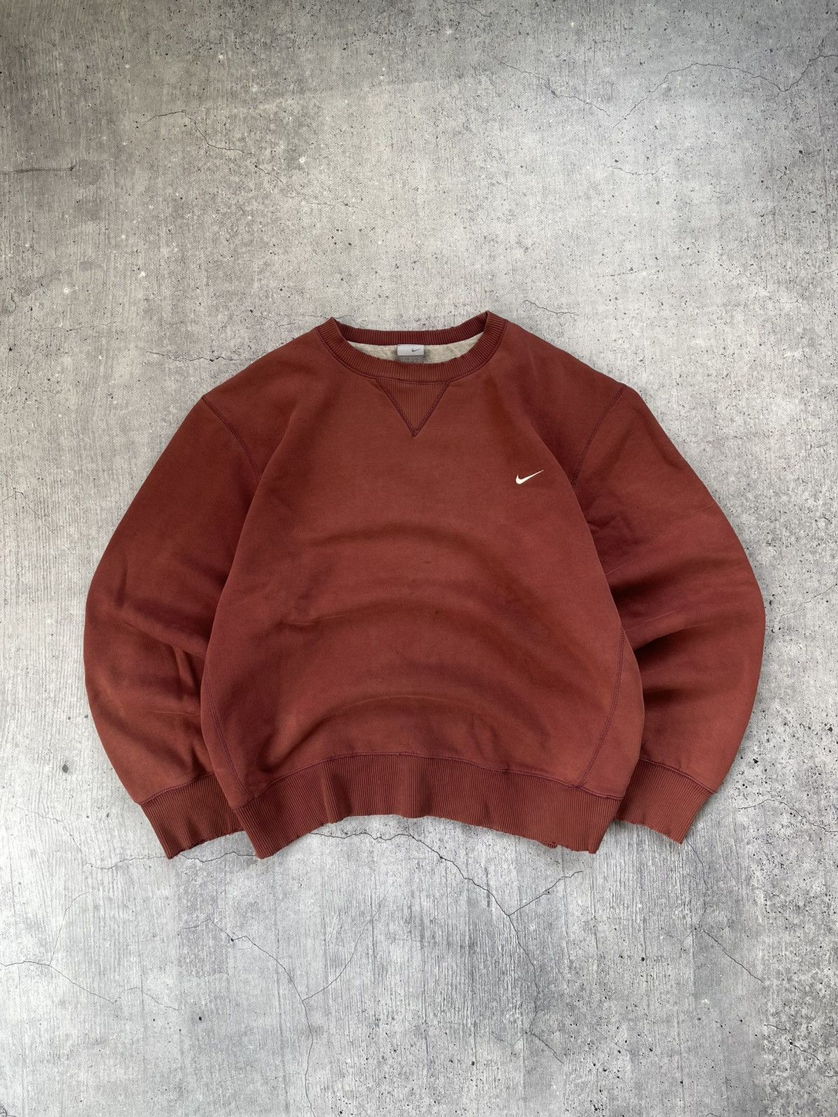 Nike × Vintage 🔥CRAZY Nike Vintage Brown Distressed Sweatshirt🔥 Size US L / EU 52-54 / 3 - 2 Thumbnail