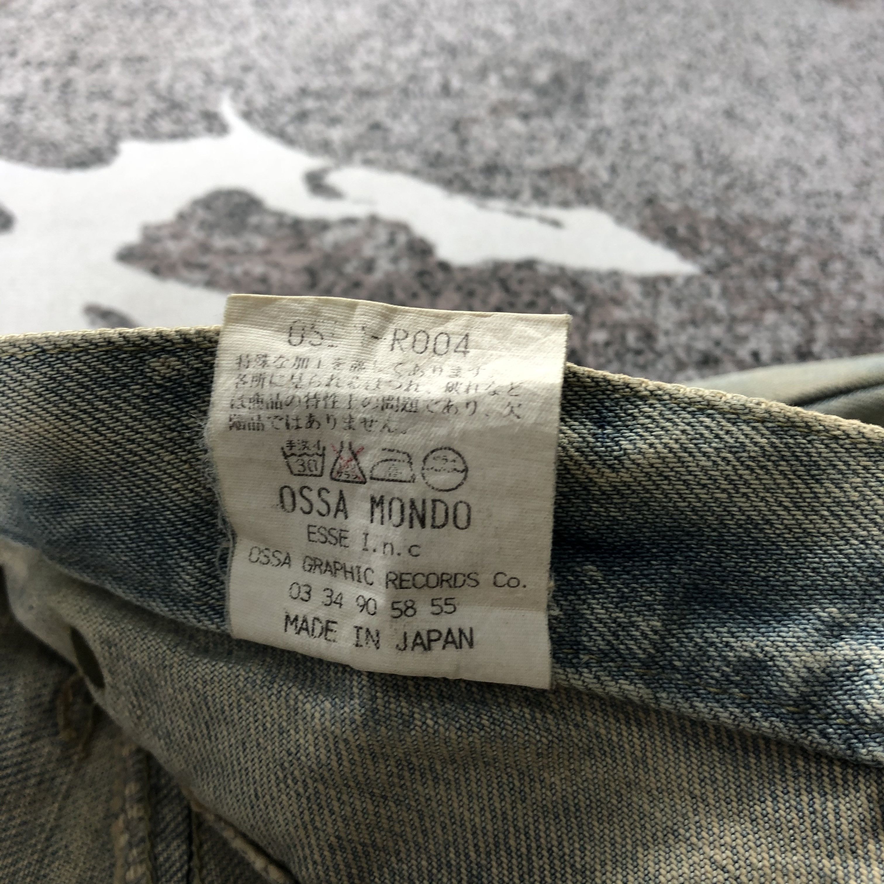 Japanese Brand Ossa Mondo Jeans Rusty Faded Blue Denim KJ750 Size US 34 / EU 50 - 15 Thumbnail