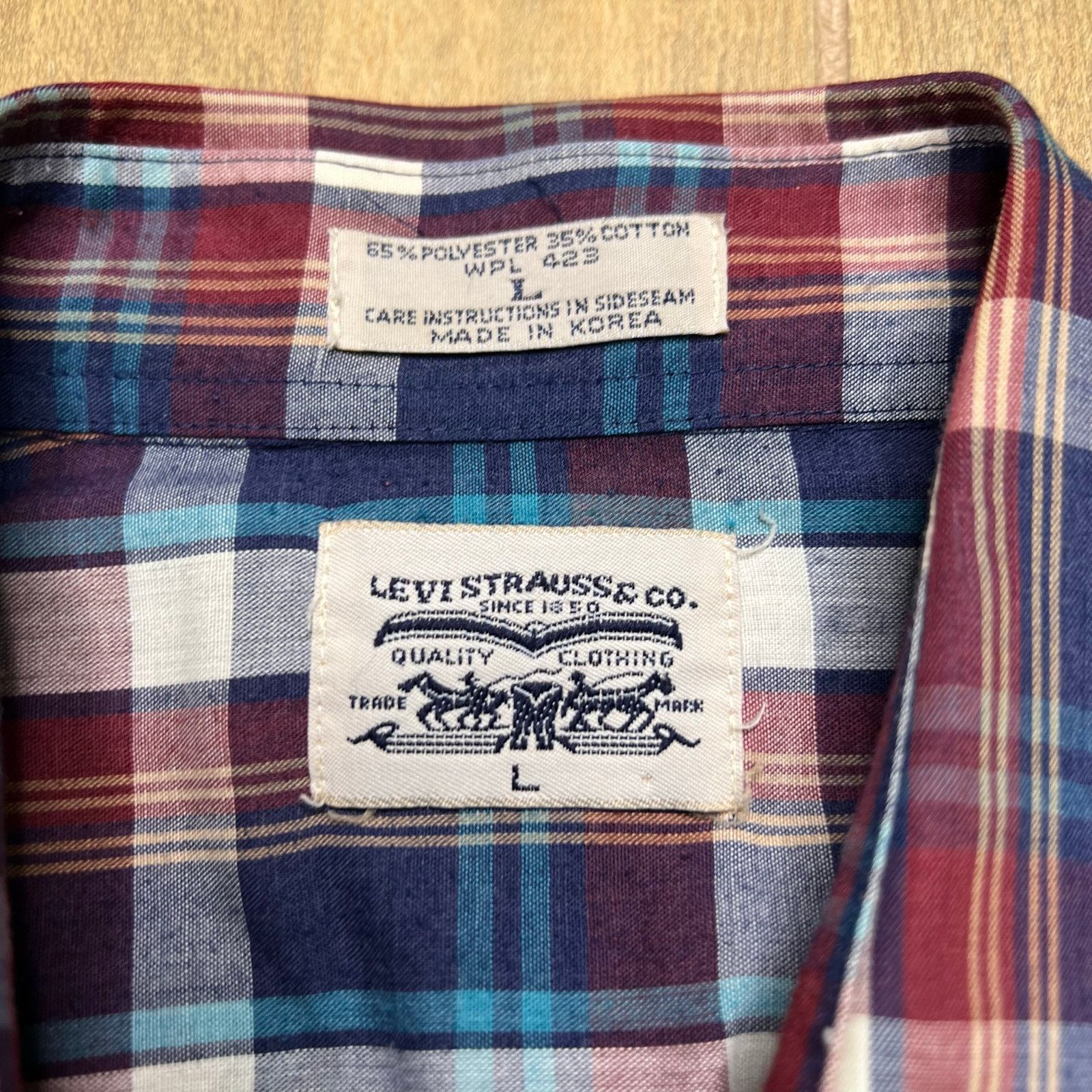 Levi's Levi’s Western Plaid Pearl Snap Shirt Men’s L Short Sleeve Size US L / EU 52-54 / 3 - 9 Thumbnail
