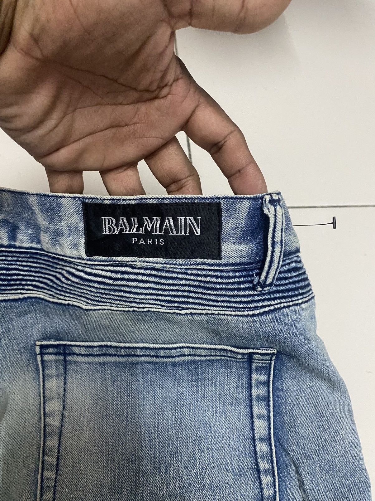 Balmain Men's Balmain Biker Denim Jeans . Hard To Find Style. Size US 39 - 9 Thumbnail