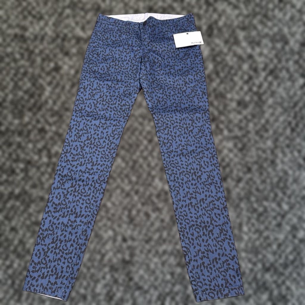 Hurley Hurley Skinny Jeans Womens 27 Teal Green Leopard Coated Low Rise Stretch New Size 27" / US 4 / IT 40 - 1 Thumbnail