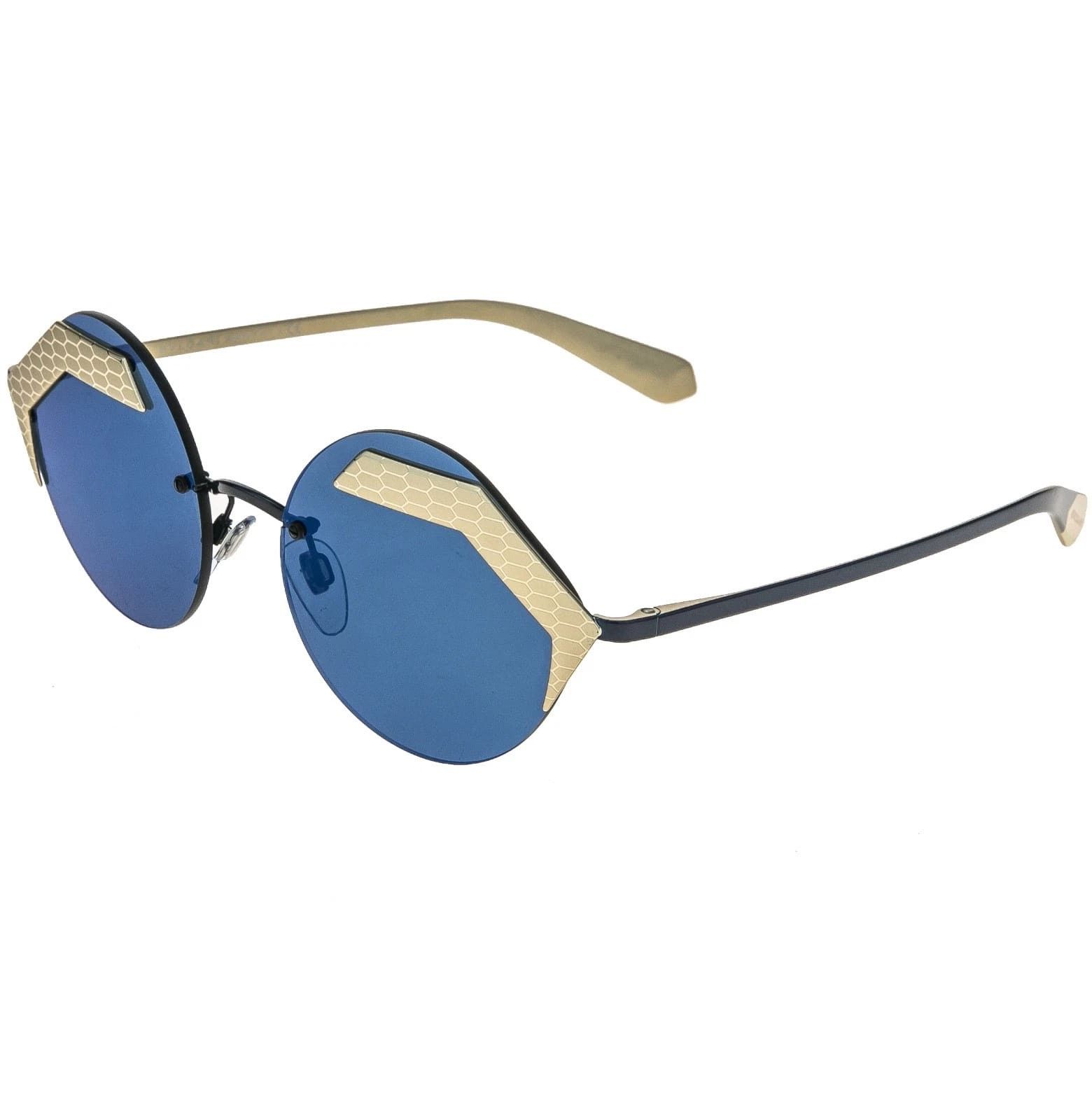Bvlgari BVLGARI BV6089 6089 SERPENTEYES Gold Blue Round Sunglasses Size ONE SIZE - 10 Thumbnail