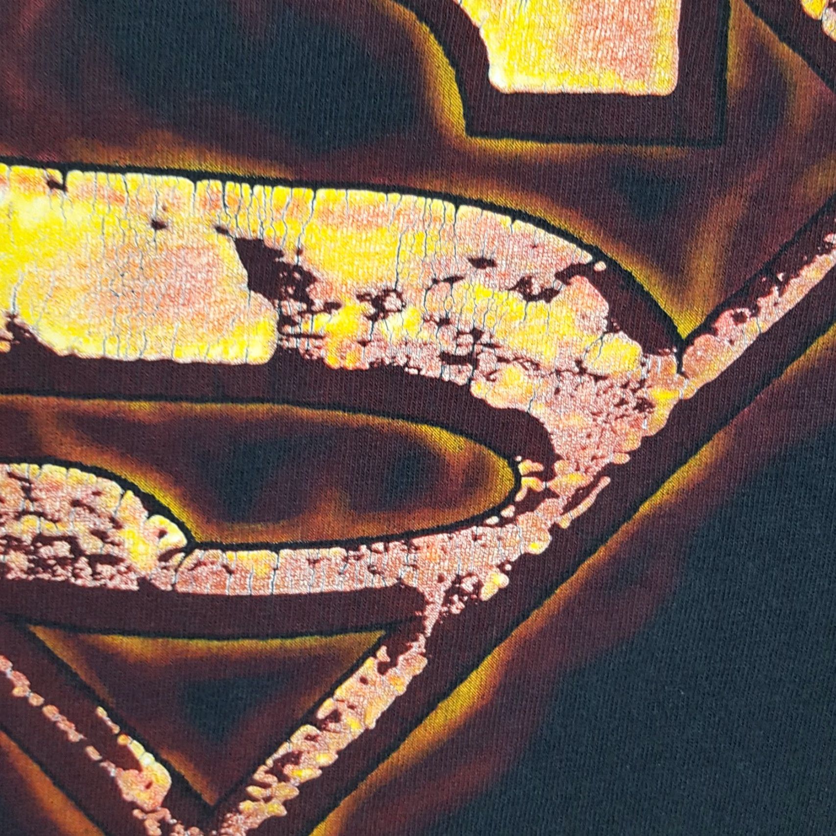 DC Comics VINTAGE DC Superman T-Shirt Mens Large Black Retro Cartoon Comics 90s Y2K Grunge Size US L / EU 52-54 / 3 - 3 Thumbnail