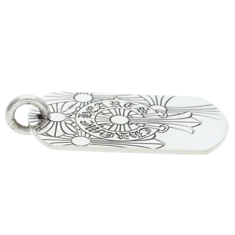 Chrome Hearts Chrome Hearts Silver Dog Tag Necklace God Bless Size ONE SIZE - 4 Thumbnail