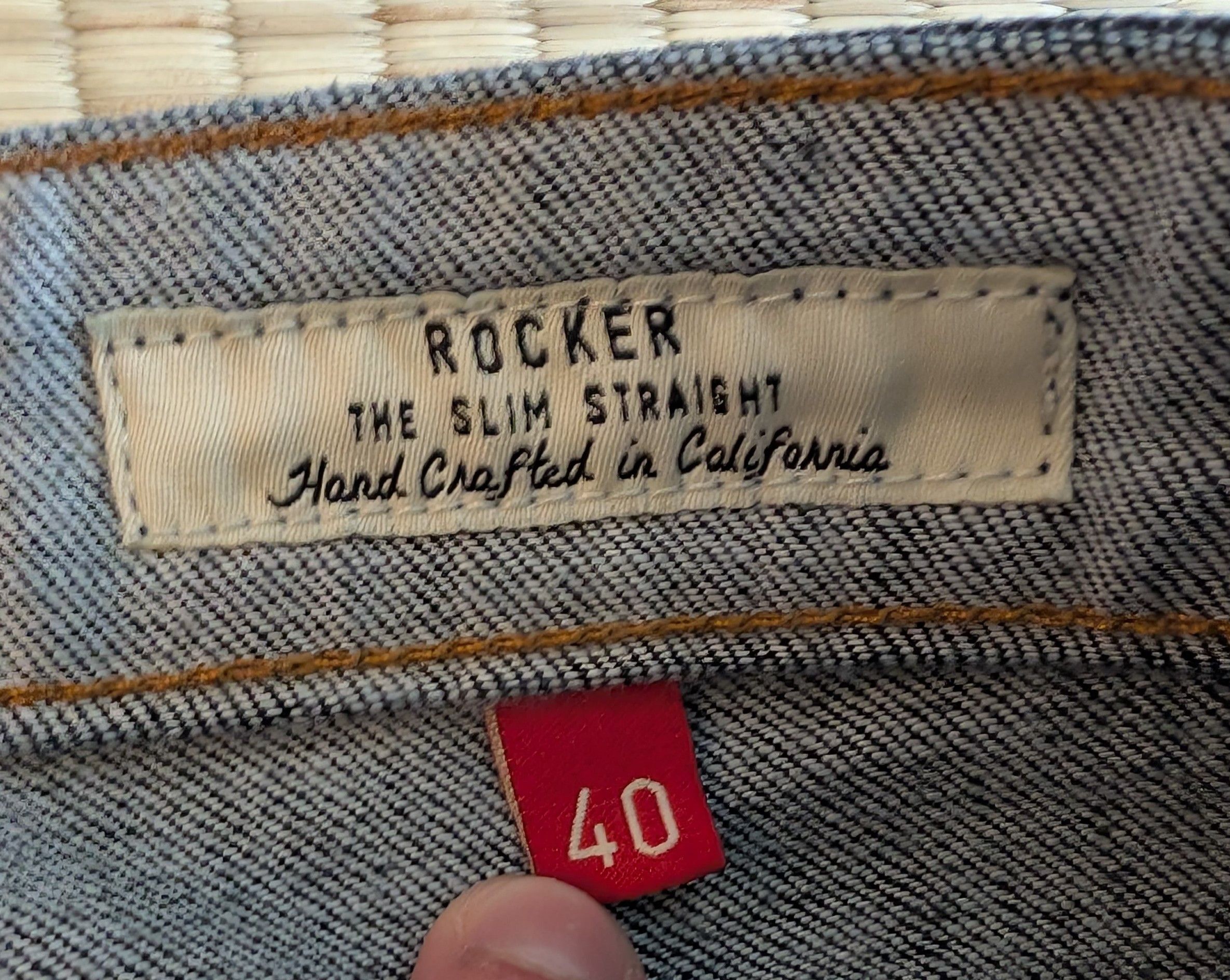 Agave LNWOT Agave Denim Rocker Slim Straight Jeans Made in USA Size US 40 / EU 56 - 3 Thumbnail