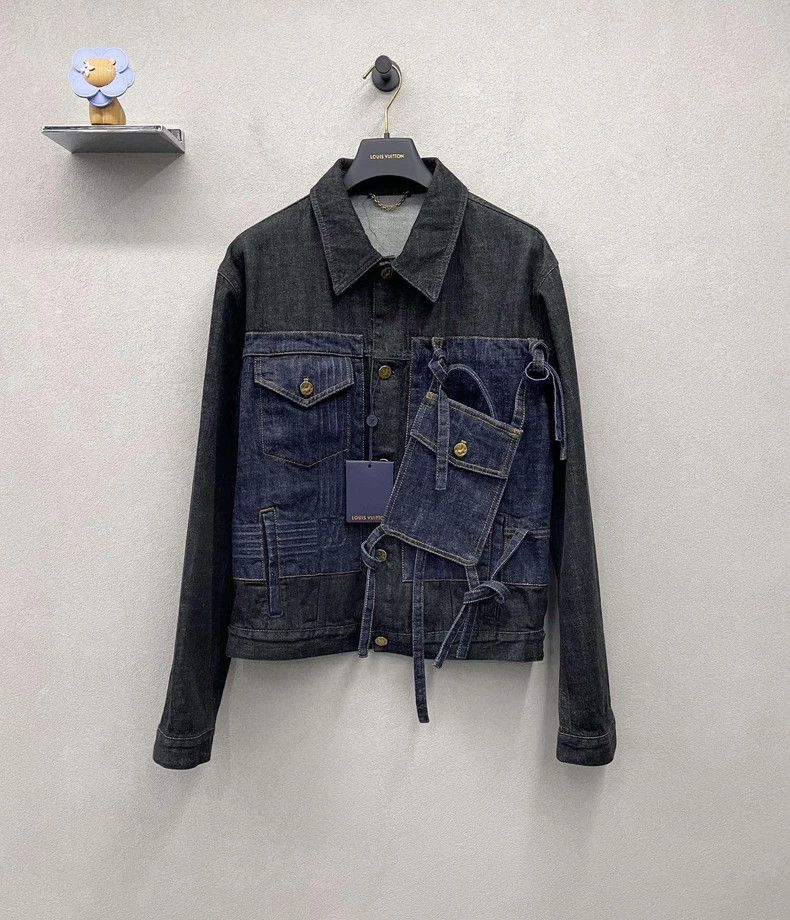 Louis Vuitton Louis Vuitton Dark Blue Pocket Denim Jacket Size US M / EU 48-50 / 2 - 1 Thumbnail