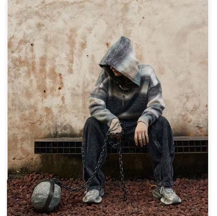 Japanese Brand Stripped Pullover Hoodie Size US M / EU 48-50 / 2 - 4 Thumbnail