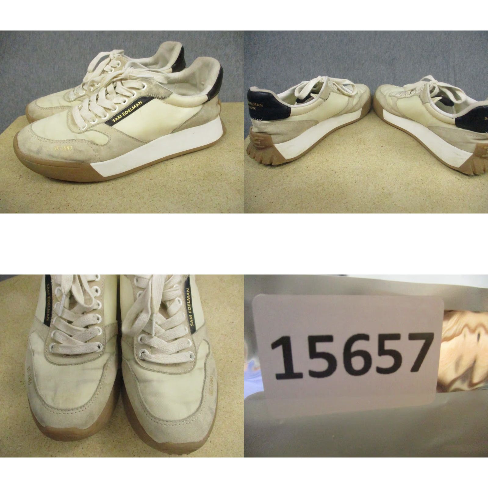 Sam Edelman Sam Edelman Layla Sneakers 9 M Casual Ivory Women's Shoes Suede Colorblock Athletic Sneaker M Womens Shoes Size US 9 / IT 39 - 8 Thumbnail