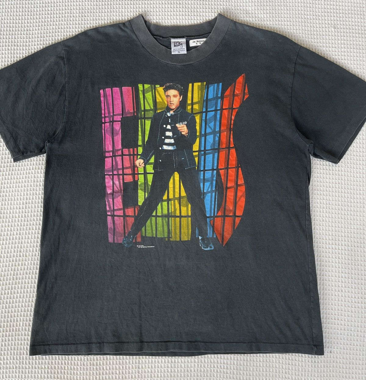 Band Tees Vintage 90s🔥ELVIS PRESLEY🔥American Singer Faded Tshirt Size US XL / EU 56 / 4 - 3 Thumbnail