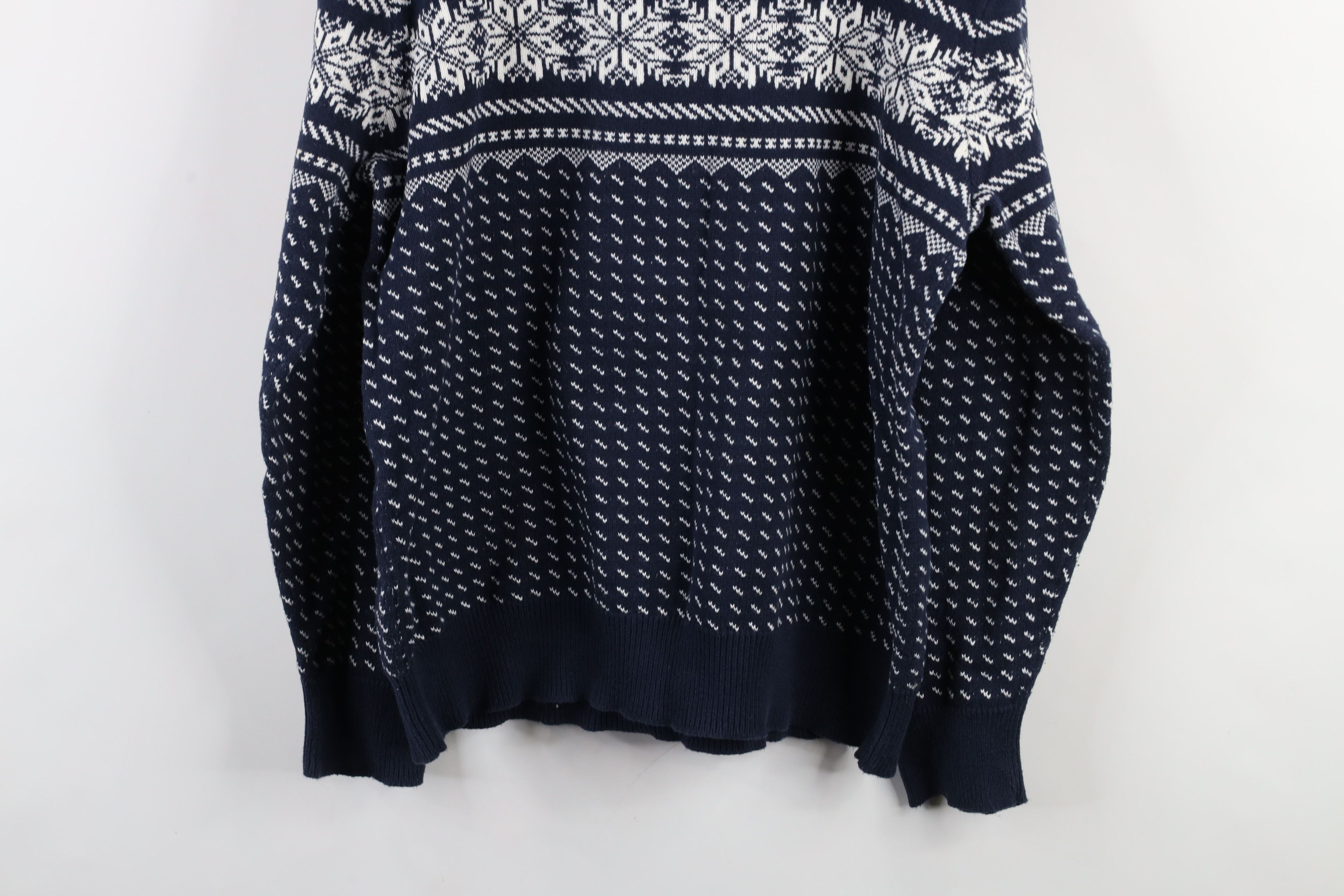 J.Crew Vintage J Crew Cotton Knit Fair Isle Snowflake Sweater Size US L / EU 52-54 / 3 - 10 Thumbnail