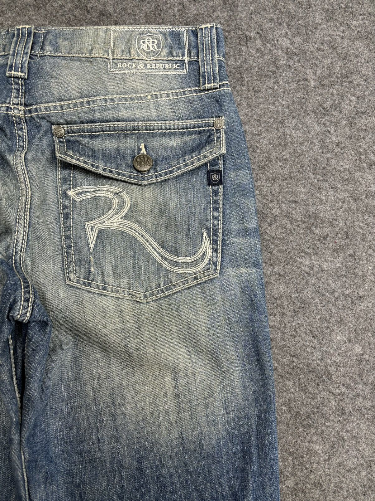 Rock & Republic 💥Sick Distressed 90s Style Rock Republic Flare Denim F502 Size US 34 / EU 50 - 13 Thumbnail