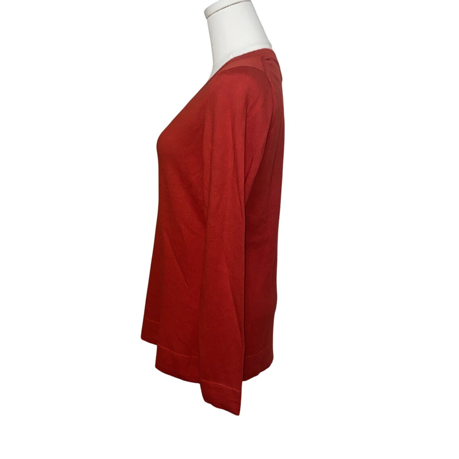 Banana Republic Banana Republic Womens Sweater Medium Red 100% Merino Wool Size M / US 6-8 / IT 42-44 - 4 Thumbnail