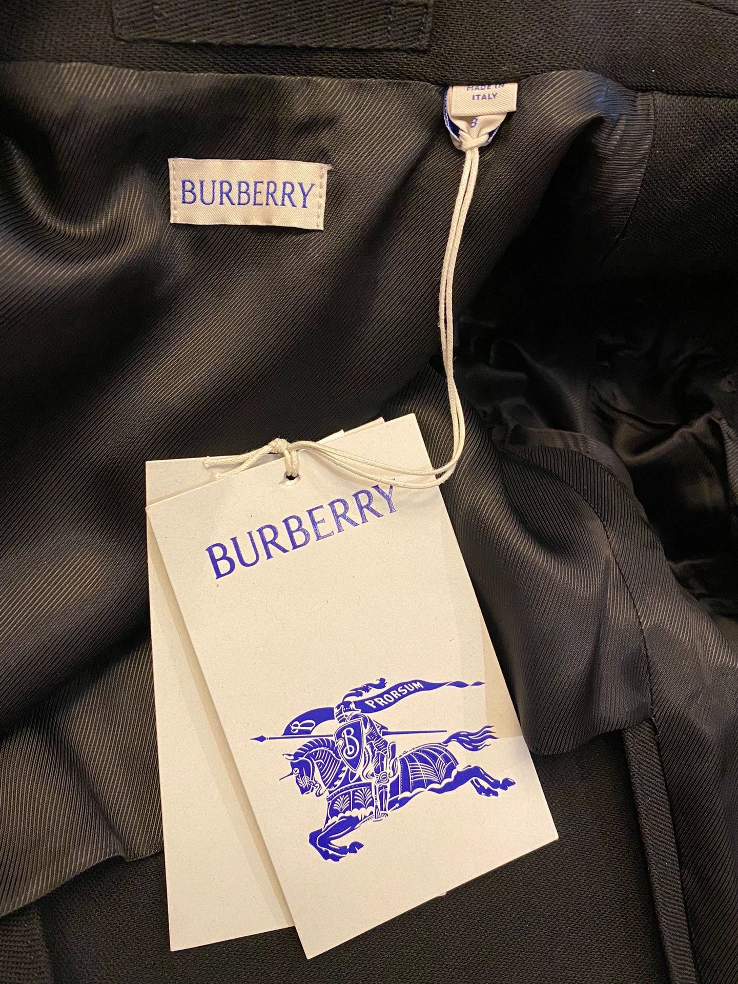 Burberry Burberry Black Heavyweight Wool Blazer 48 Size 48R - 5 Thumbnail