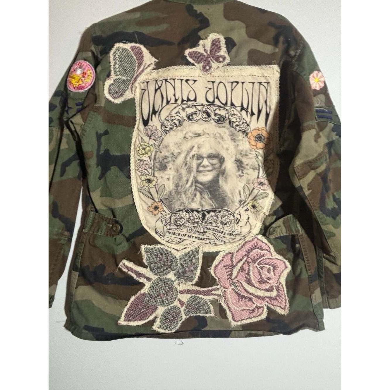 Other Reworked Janice Joplin tapestry Army Jacket – Size M / US 6-8 / IT 42-44 - 1 Thumbnail