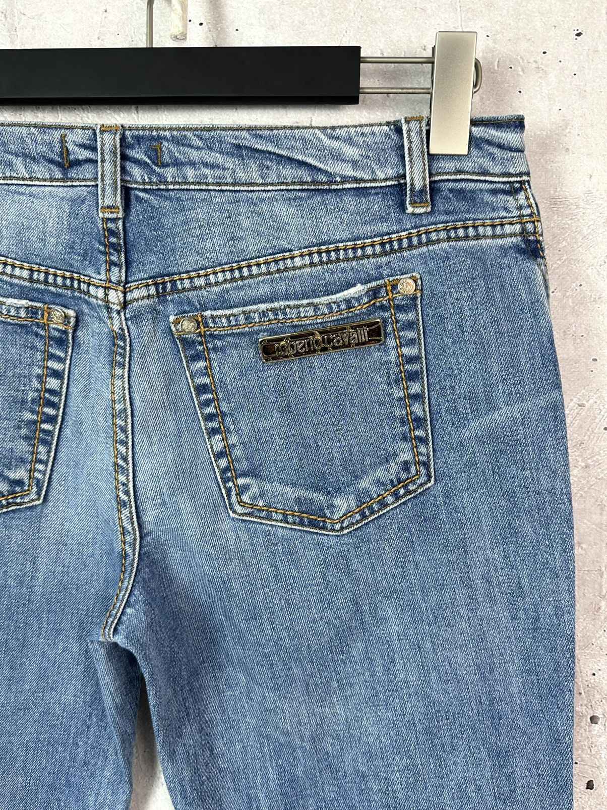 Roberto Cavalli Vintage Roberto Cavalli Blue Washed Cotton Women’s Jeans Size 32" / US 10 / IT 46 - 7 Thumbnail
