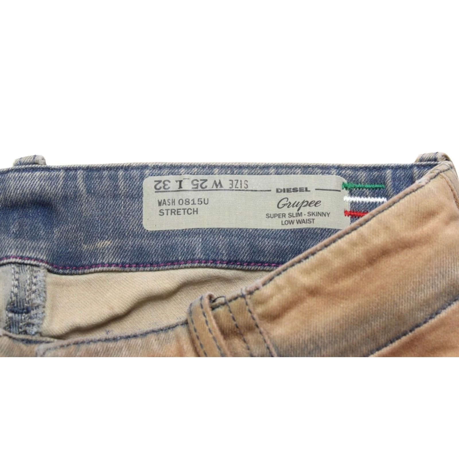 Diesel DIESEL Grupee Super Slim-Skinny 0815U Stretch Jeans Women's W25/L32 Coated Size 42" / US 20 - 6 Thumbnail