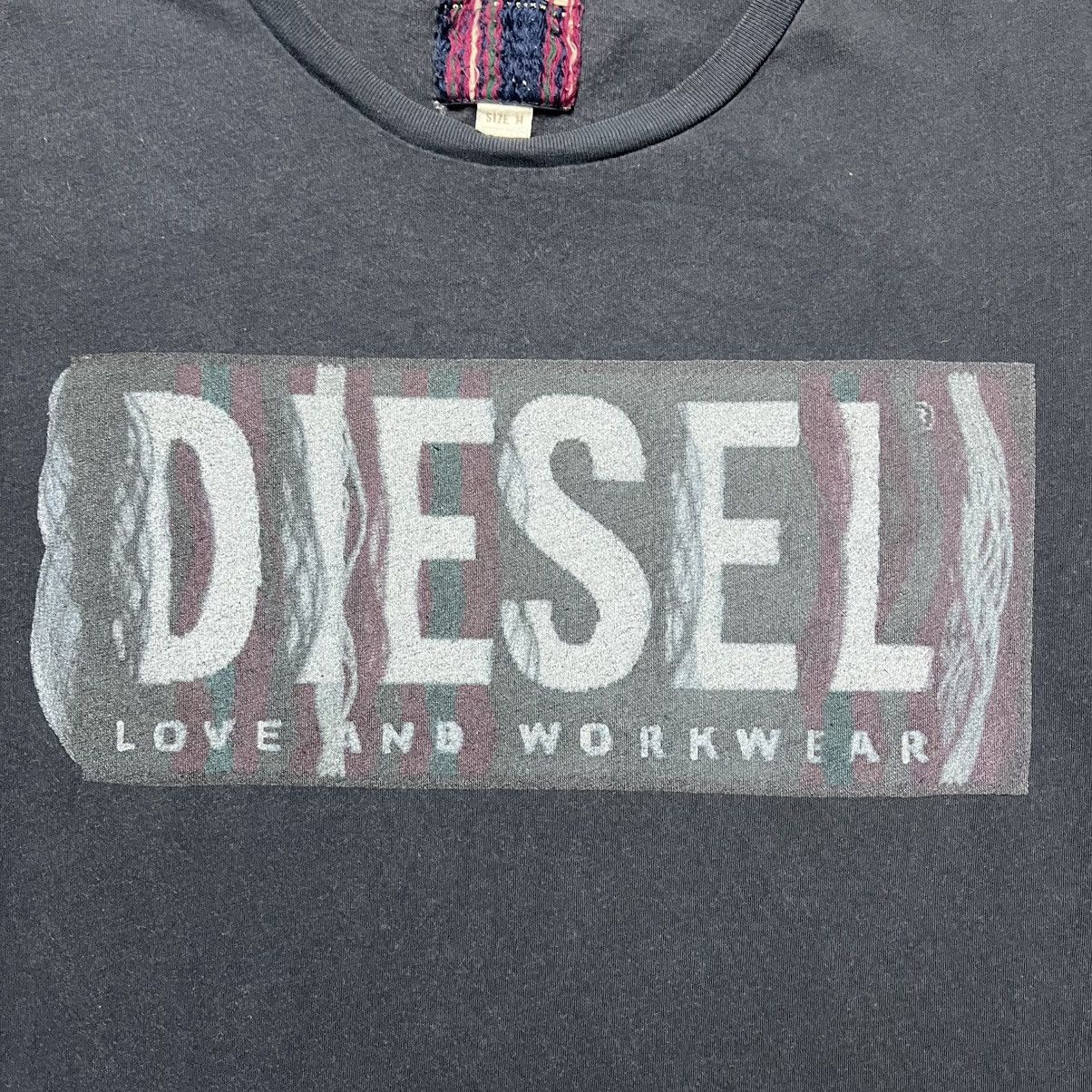 Diesel × Vintage Vintage Diesel Big Box Logo Tee Distressed Avant-Garde Y2K Size US M / EU 48-50 / 2 - 3 Thumbnail