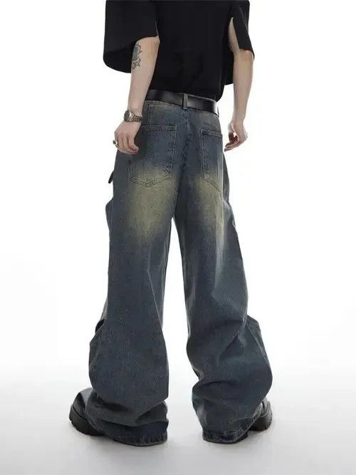 Jean Hollow Out Wide Leg Jeans Size US 29 - 2 Thumbnail
