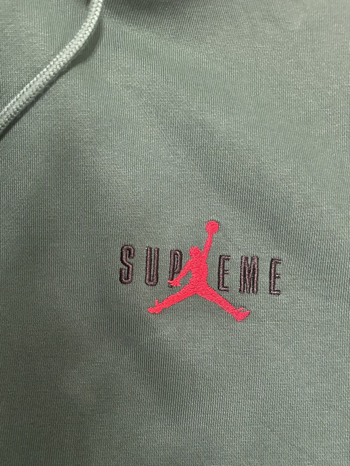 Jordan Brand × Supreme SUPREME X JORDAN HOODED SWEATSHIRT GREEN SIZE LARGE Size US L / EU 52-54 / 3 - 6 Thumbnail