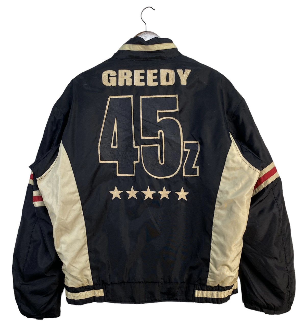 image of Greedy Genius x Moto Greedy Motorsport Padding Jacket in Black, Men's (Size Large)