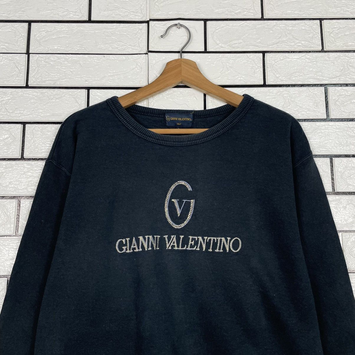 Japanese Brand Gianni Valentino Big Logo Sweatshirt Size US S / EU 44-46 / 1 - 2 Thumbnail