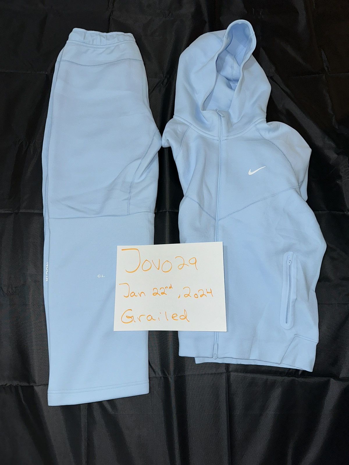 Drake × Nike Nike Nocta Tech Fleece Baby Blue M/L Set | Grailed