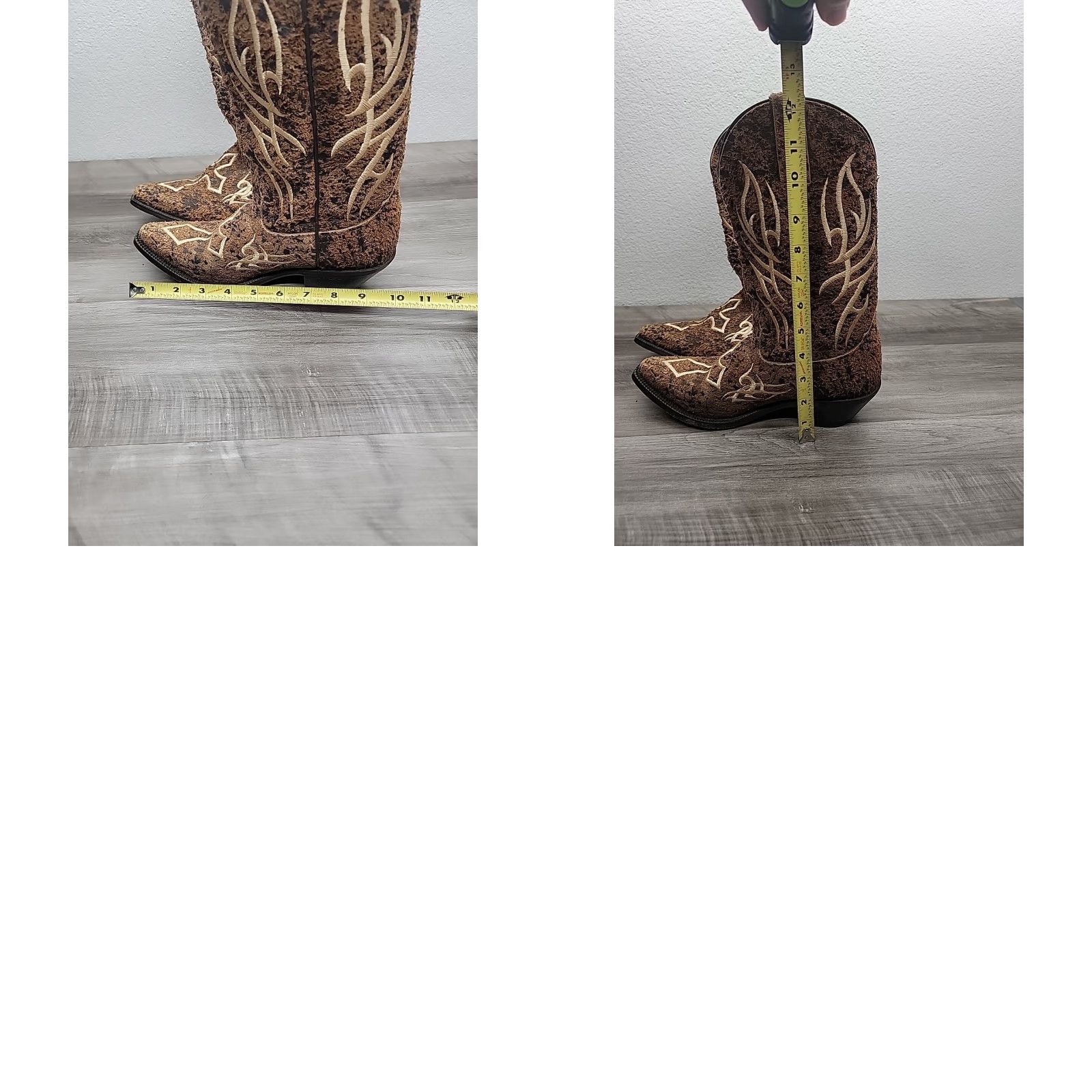Justin Boots JUSTIN Bent Rail Distressed Leather Western Cowgirl Boots BRL9752 Size 6.5 D Boots Brown Embroidered Cross Western Cowboy Women's Shoes Size US 7 / IT 37 - 8 Thumbnail