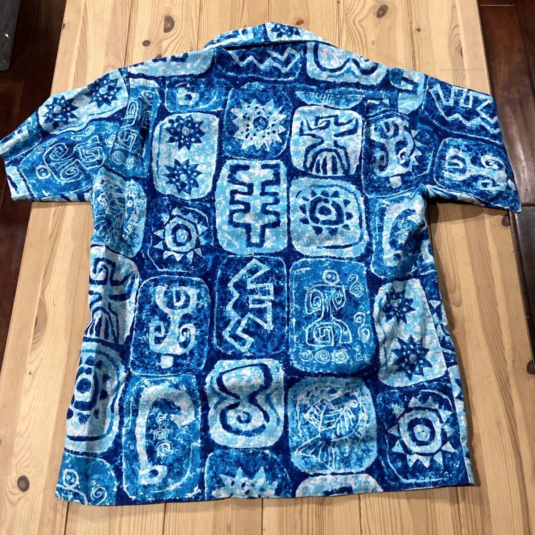 Vintage VINTAGE Mo Bettah Hawaii Button-Up Shirt Short Sleeve Floral Hawaiian Blue M Mens Size US M / EU 48-50 / 2 - 5 Thumbnail