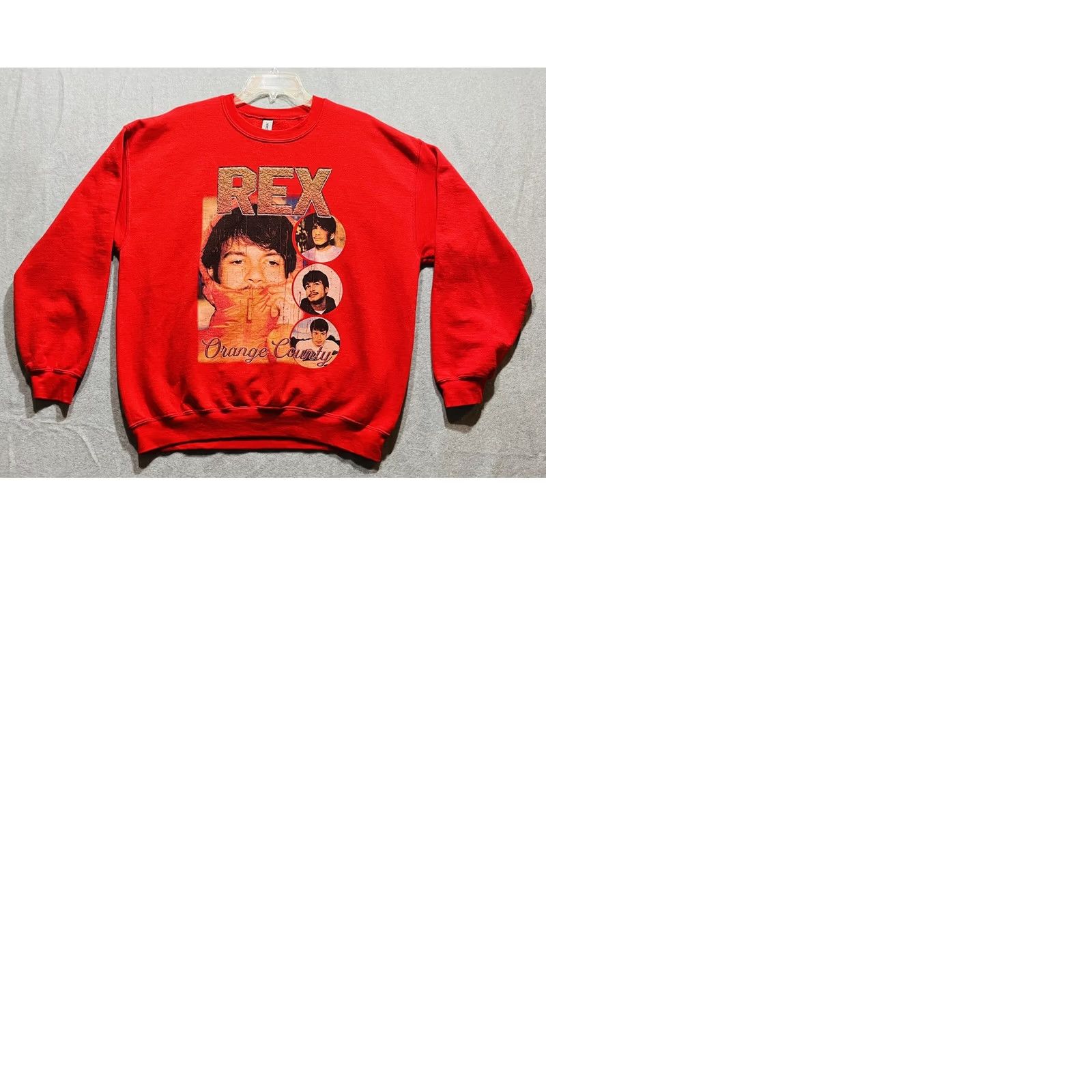 Gildan REX Orange County Red Pullover Sweater Sweatshirt Gildan Crew Neck Long Sleeve Red Knit Size L Adults Womens Size L / US 10 / IT 46 - 9 Thumbnail