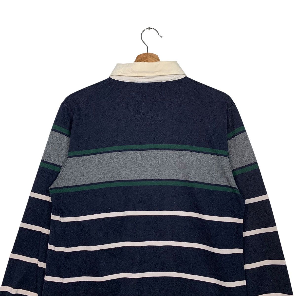 Japanese Brand POLO BRITISH Striped Long Sleeve Polo Shirt #2610-C117 Size US M / EU 48-50 / 2 - 8 Thumbnail
