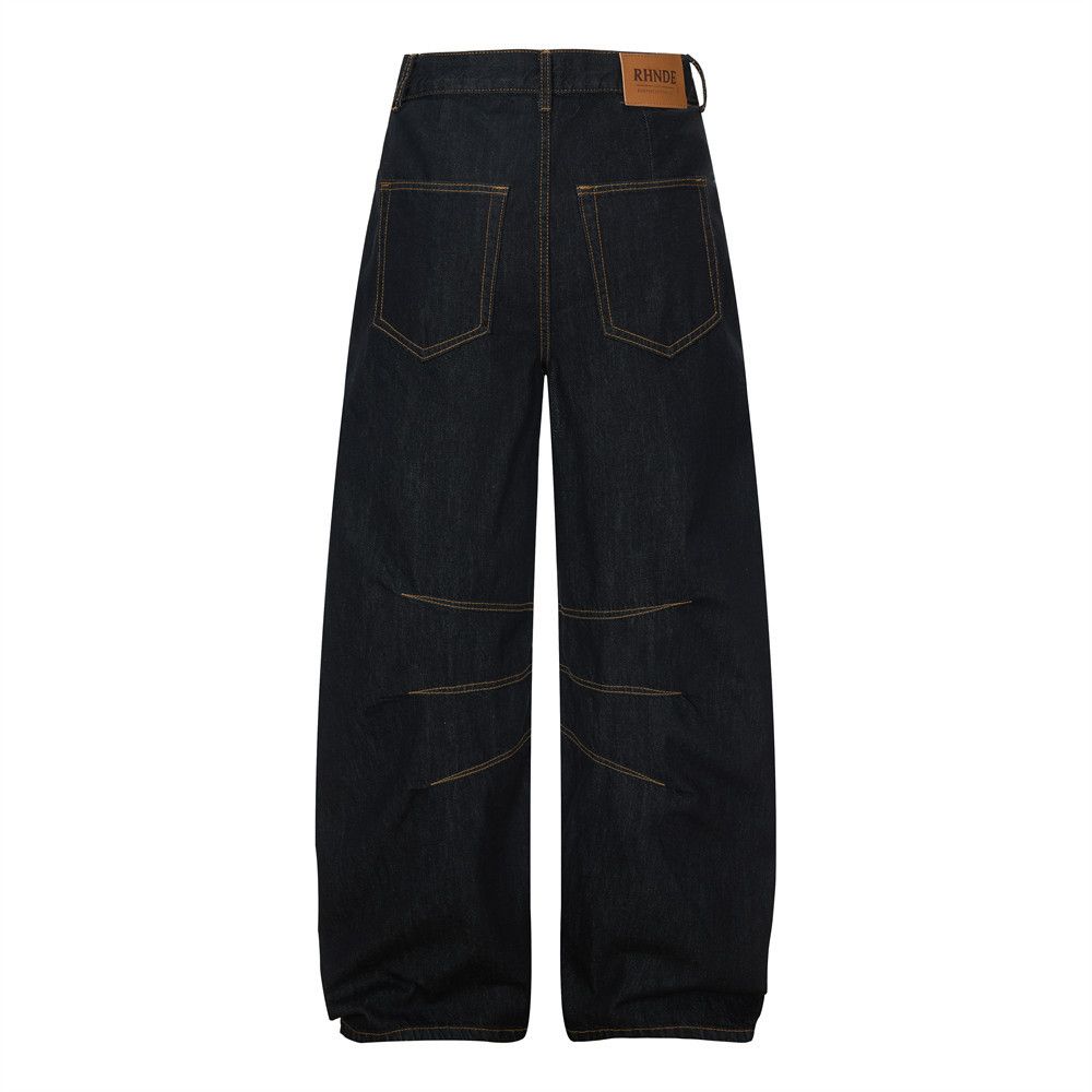 Jean Men's loose-fitting retro patchwork wide-leg jeans Size US 32 / EU 48 - 2 Thumbnail