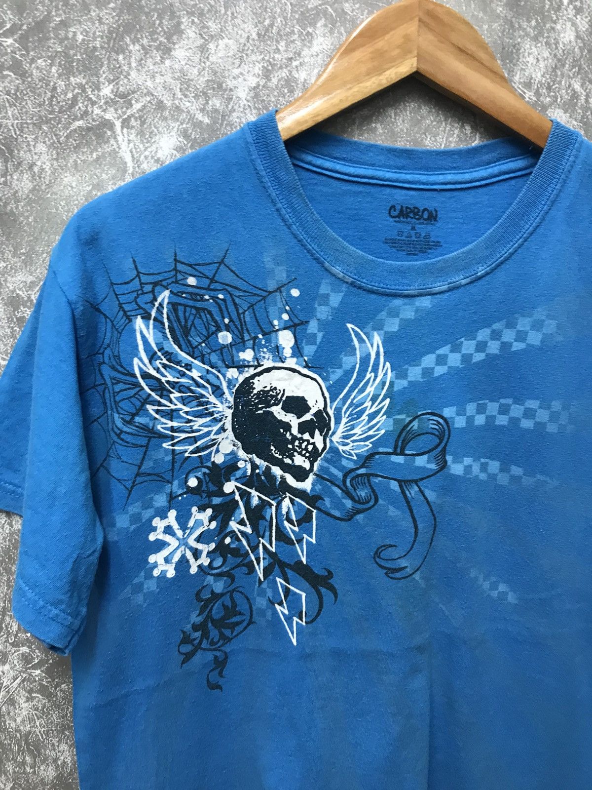 Affliction Carbon Affliction Skull Y2K Graphic Tee Size US M / EU 48-50 / 2 - 2 Thumbnail
