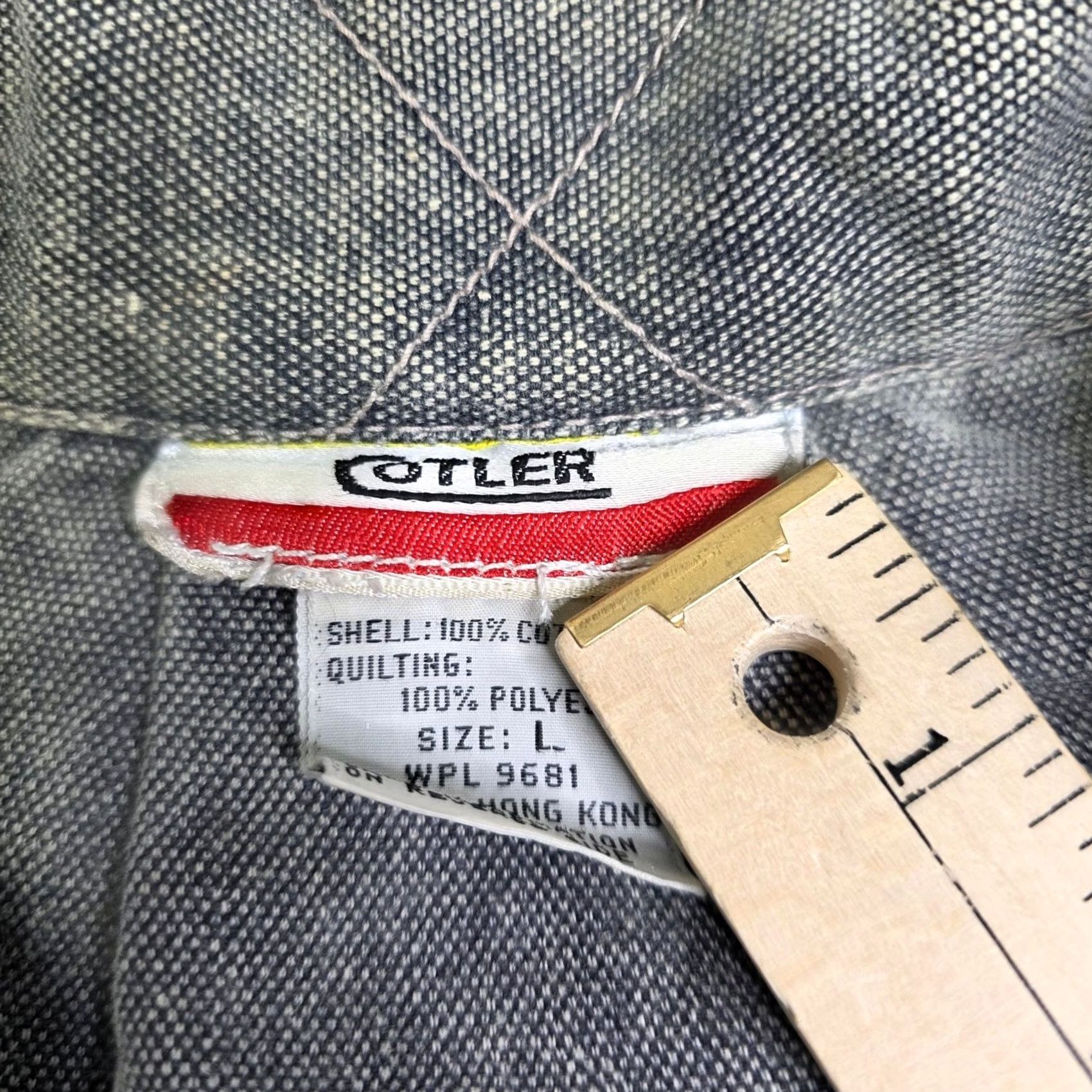 Vintage Cotler Mens Gray Wash Denim Jacket Buckle Back Distressed L Size US L / EU 52-54 / 3 - 3 Thumbnail