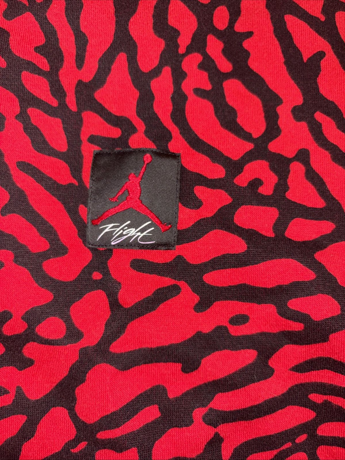 Jordan Brand Nike Air Jordan Flight Elephant Print Sweatshirt Red/Black-L Size US XL / EU 56 / 4 - 4 Thumbnail