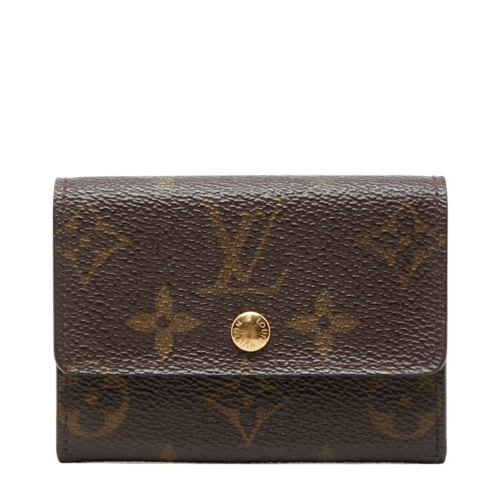 Louis Vuitton Louis Vuitton Monogram Portemonnaie Plat Wallet/Coin Case M61930 Brown Leather Women's LOUIS VUITTON Size ONE SIZE - 1 Thumbnail