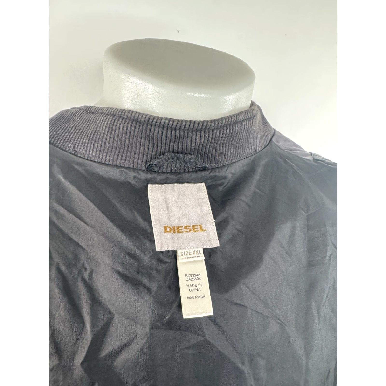 Diesel DIESEL Jacket Straps Parachute Military Moto Bomber Lightweight Mens 2XL Gray Nylon Strap Size US XXL / EU 58 / 5 - 5 Thumbnail