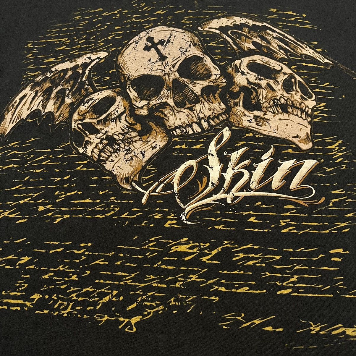 Affliction Vintage 2000s Affliction Style Skin Bladee Skull Graphic Tee Size US L / EU 52-54 / 3 - 3 Thumbnail