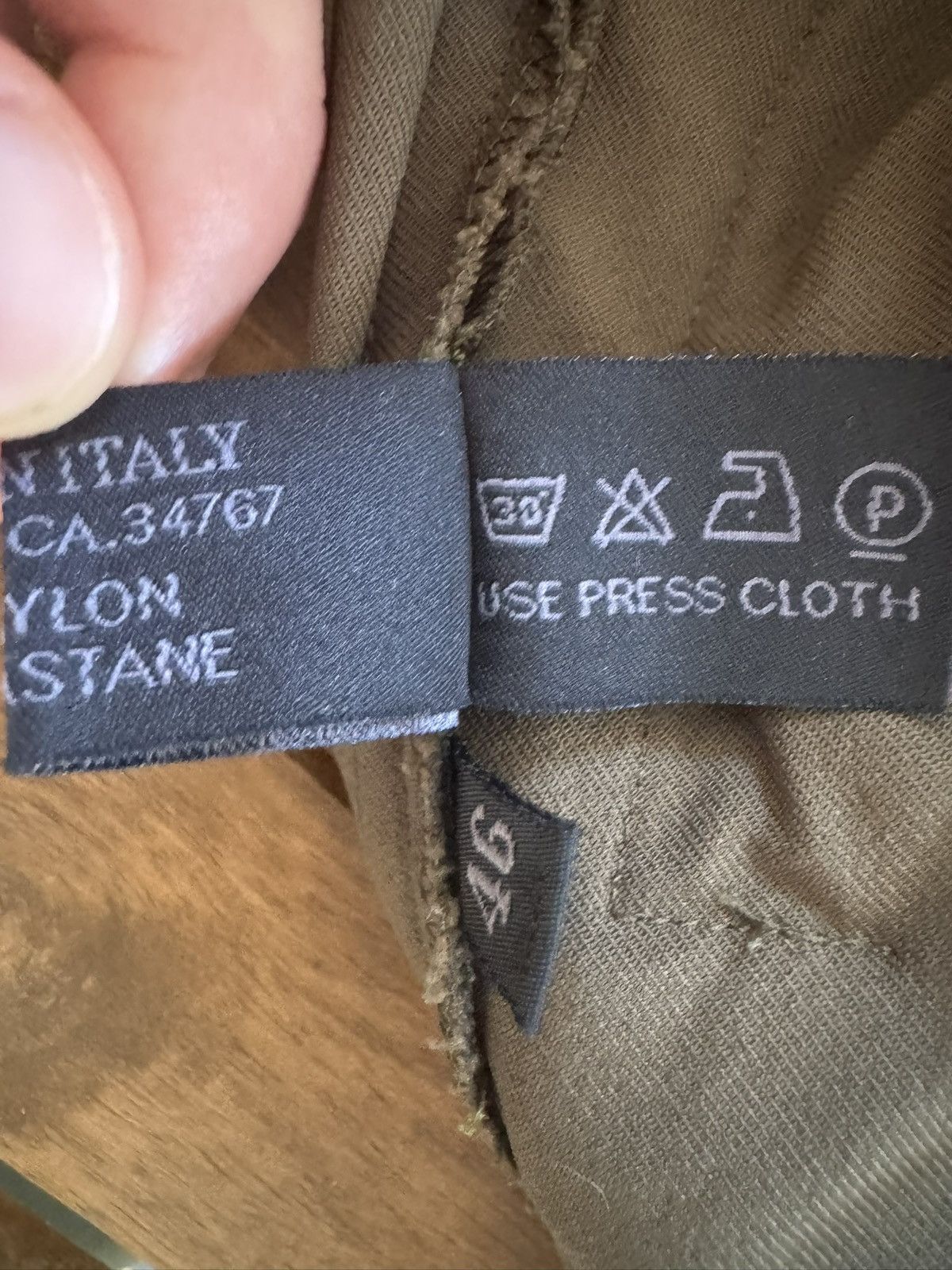 Prada Vintage Prada Olive Tech Nylon Trouser Pants Red Tab Size US 30 / EU 46 - 6 Thumbnail